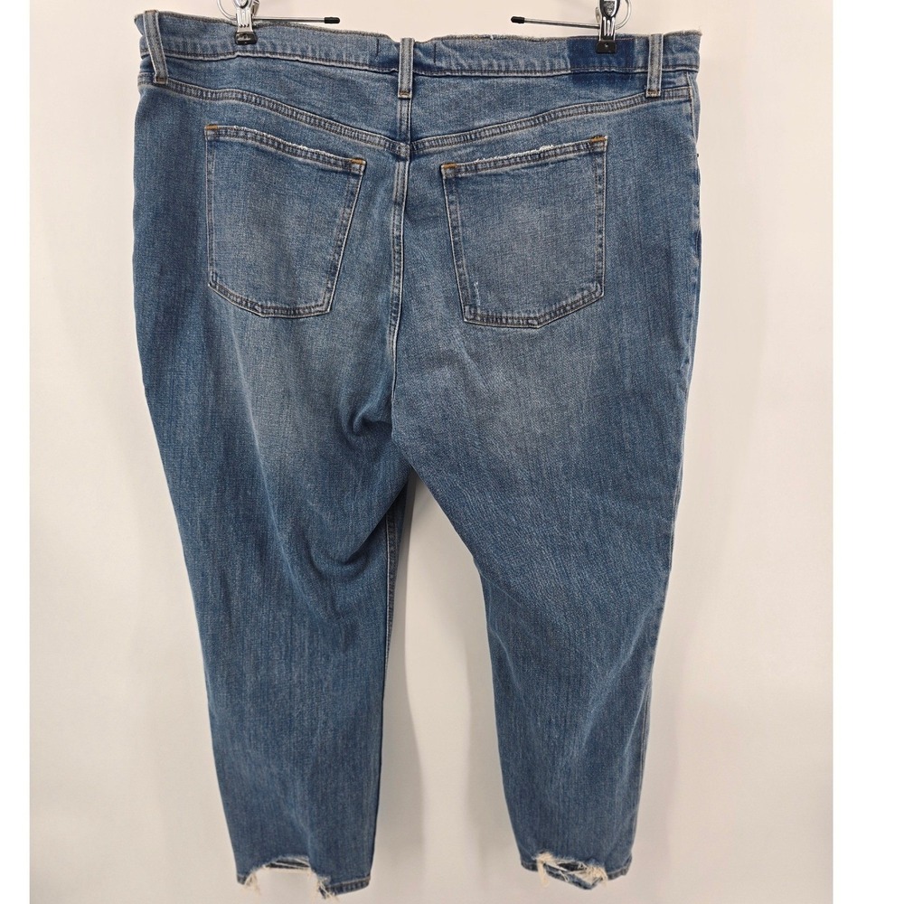 Abercrombie & Fitch Jeans Womens 35 20S Blue The Skinny High Rise Distressed Hem - Picture 4 of 6